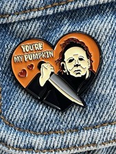 Halloween Franchise - Micheal Myers ‘You’re My Pumpkin’ Cute Funny Enamel Pin picture