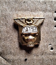  Vintage AS Academic Service / School Award Pinback picture