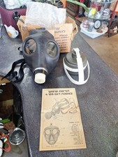 Vtg New Old Stuck Israeli Shalom 4.1 Civilian  Protective Gas Mask Adult Box picture