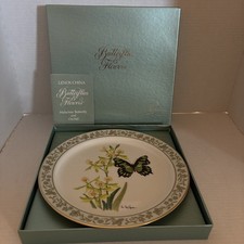 Lenox Butterflies & Flowers Collectible Plate By Val Roy Gerisher Malachite 1983 picture