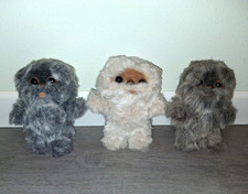 Set of 3 Vintage 1983 Star Wars Kenner Toys Ewok Plush Wiley Nippet Mookiee 8.5