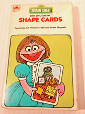 Vintage Sesame Street Shape Cards, 1980s, Classic, Nostalgia, Educational picture