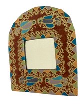 Vintage Paper Artist-Created Hand Painted Mirror - 8.25” x 6.75” picture