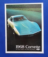 1968 Chevrolet CORVETTE Stingray Automobile Sales Brochure - ORIGINAL picture