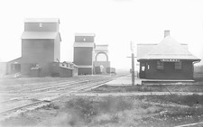 Railroad Train Station Depot Elevators Milroy Minnesota MN - Reprint picture