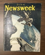 1965 Newsweek June 21 Gemini 4 Space Walk Ed White NASA picture