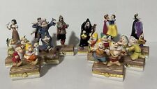 12 ~ Disney Snow White & The Seven Dwarfs Trinket Boxes Bradford RARE picture