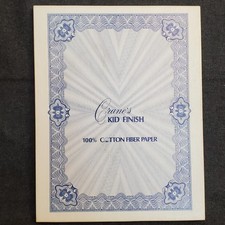 Vintage Crane's Kid Finish 100% Cotton Fiber Paper PS 8111 Pearl White 50 Sheets picture