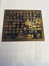 Vintage 1979 AAR Railroad Herald Logos Plaque Electro Pneumatic Corp picture