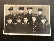 Vintage 1954 Bulgarian Army Soldiers Group Photo Uniform Deckled Edge Militaria picture