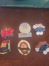 lot of 6 las vegas nevada state pins monte carlo the venetian dice casino hotel  picture