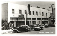 HOTEL, COFFEE SHOP/SALOON antique real photo postcard rppc LOYALTON, CA 1940s picture
