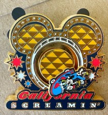 Disney Pin DCA California Screamin' Loop Slider Mickey Minnie Donald Goofy picture