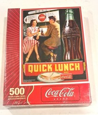 Vintage, Factory-Sealed Coca-Cola “Quick Lunch” 500-piece Puzzle NIB/NOS 2007 picture