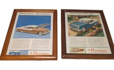 2 - 1955 Pontiac-Vintage Original Print Ads/ Wall Art Framed Excellent Condition picture