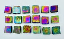 18x Antique Authentic L.C. Tiffany Comfort Favrile Glass Tile Iridescent 1