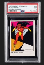 1980 MARVEL TERRABUSI #65 MUJER ARANA PSA 7, ROOKIE POP 1 NONE HIGHER picture