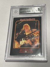 Nicko McBrain Signed Iron Maiden Impel MegaMetal Card IP Slabbed Beckett BAS b picture