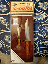 Winchester 2005 Commemorative Knife Set Fixed/Folding w/ Sheath, Wood picture