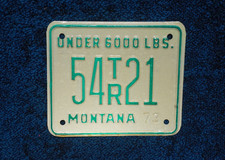 1973 Montana Trailer License Plate picture