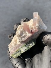 Outstanding Natural Bi colour Tourmaline with Albite  picture