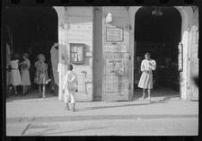 Photo:1930s storefront children woman arches black white photo picture