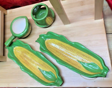 Vintage Corn Cob Serving Dishes Ceramic 6 Pieces picture