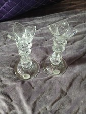 Gorham Full Lead Crystal 5.5”Candlestick Holders / Set of 2 picture