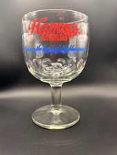Vintage Hamm's Beer Stemmed Goblet Glass Land of Sky Blue Waters Chalice picture