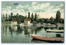 1908 Boat Scene Part Reszlet Siofok Hungary Antique Posted Postcard picture