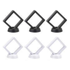6 Pcs 3D Floating Display Case Frame Holder Stands Square Inner picture