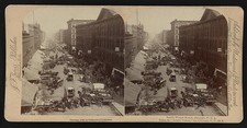 Chicago IL South Water Street 1893 Stereoview Horse Wagons Market Scene picture