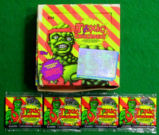 1991 TOPPS TOXIC CRUSADERS CARDS 4 SEALED PACKS  HOLOGRAM EVERY PACK + EMPTY BOX picture