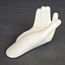 Vintage Nancy Funk Ceramic Sculpture White MCM Pop Art Jewelry Ring Holder picture