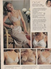 Pretty Model in Olga Bra Vintage 80's Catalog Lingerie Photo Clipping picture