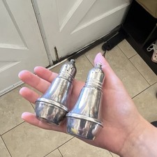 4.7oz Weighted Sterling Salt & Pepper Shakers Set by Duchin (Vintage Silver) picture