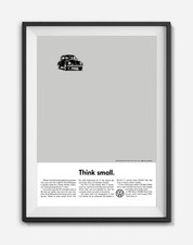 Volkswagen VW Beetle Think Small Vintage Ad Poster Print Reproduction Wall Art picture