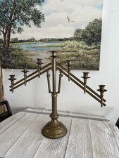 Masonic Lodge Solid Brass 7 Candle Holder Patented Nov. 2 1887. Vintage. picture