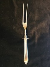 Towle Silver Virginia Carvel  Steak Carving Fork Monogram DG picture