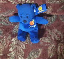 Vintage 2001 Symbolz Georgia State Pride Bear – Blue Plush Teddy – The Peach NWT picture