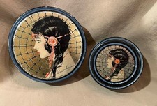 Pair of Canco Beautebox Round Gloria Swanson Tins picture