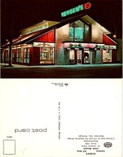Teysens Postcard Mackinaw City MI Dexter Press 9342-C Night Neon Storefront picture