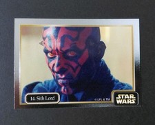 1999 Star Wars Ikon Darth Maul #14 Silver Episode 1 Glow Back Card picture