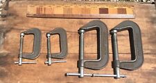 Lot of 4 Vintage CRAFTSMAN Malleable C Clamp Made in USA 2