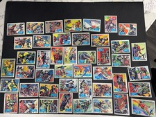 BATMAN: 1966 TOPPS (USA) BLUE BAT / COWL BACK CARDS = COMPLETE SET OF 44 CARDS picture