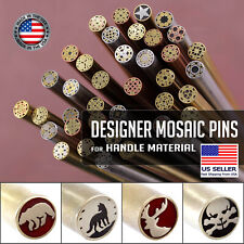 Mosaic Pins - Unique Graphic Designs - Multiple Diameters Available - Knife Pins picture