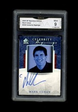 RARE 2005 SP Signature Edition MARK CUBAN AUTO Celebrity MINT 9 Graded SHARK  picture