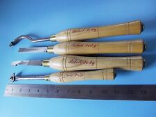 Selection of 4 Robert Sorby Special Wood Turning Chisels. picture
