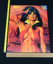 1996 2-sided Vampirella vs. Pantha Blood Lust Mark Texeira Comics Wizard Poster picture