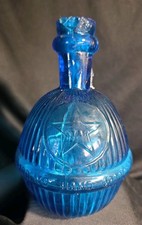 Antique Harden Star Cobalt Blue Glass Grenade Extinguisher, Crack See Pictures picture